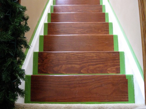 refinished_stairs14_green tape